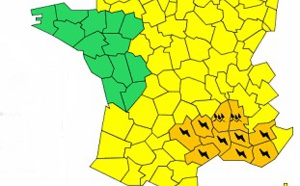 Orages et Pluie : 10 départements du Sud-Est en alerte orange