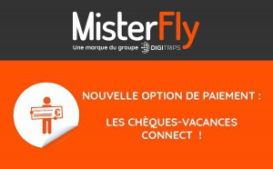 Nouveau : MisterFly intègre le paiement par Chèques-Vacances Connect !