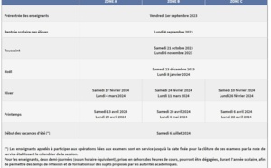Vacances scolaires : découvrez le calendrier pour 2023 - 2024 Vacances scolaires : découvrez le calendrier pour 2023 - 2024