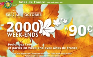 Gîtes de France fête les 10 ans de l'opération "2 000 Week-ends à 90 euros"
