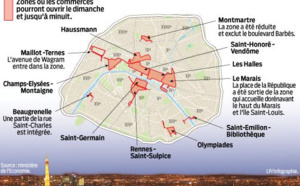 Paris : la carte des 12 zones touristiques internationales