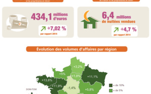 Gîtes de France : volume d'affaires en hausse de 7,02 % en 2015