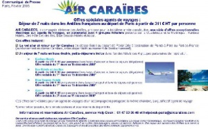 Air Caraïbes : offres spéciales pour les agents de voyages