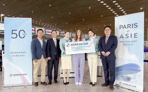 Korean Air célèbre les 50 ans de sa liaison Paris Séoul