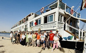 Dahabeya Égypte fait voguer 17 agents de voyages sur le Nil