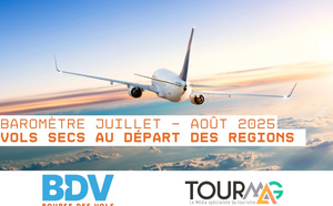 Baromètre Bourse des Vols juillet - août : Outre-Mer, Asie, Maghreb en tête !