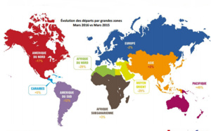 Agences de Voyages : réservations en baisse de 8,3 % en mars 2016 Agences de Voyages : réservations en baisse de 8,3 % en mars 2016