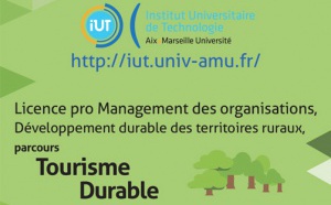 La Licence Pro Tourisme Durable à l'IUT Aix Marseille s'ouvre à l'alternance