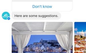 Skyscanner : réserver un voyage grâce à un bot sur Facebook Messenger