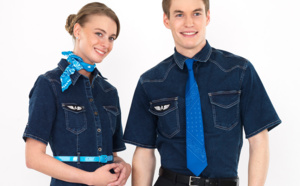 French blue : les hôtesses et stewards en "blue jean" !