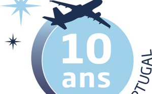 Aigle Azur : logo spécial pour les 10 ans d'opérations au Portugal