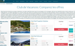 EasyVoyage propose désormais un comparateur de clubs