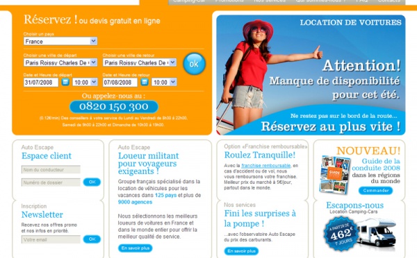 Auto Escape réduit ses pertes au 1er semestre 2008