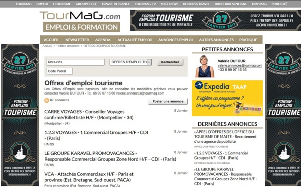 Offres d'emplois : TourMaG.com n'a aucun lien avec le site Backpage