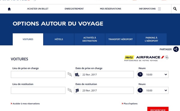 Air France et Hertz renouvellent leur partenariat exclusif pour 4 ans