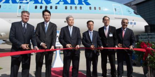 Korean Air réceptionne son premier appareil B787-9 Dreamliner