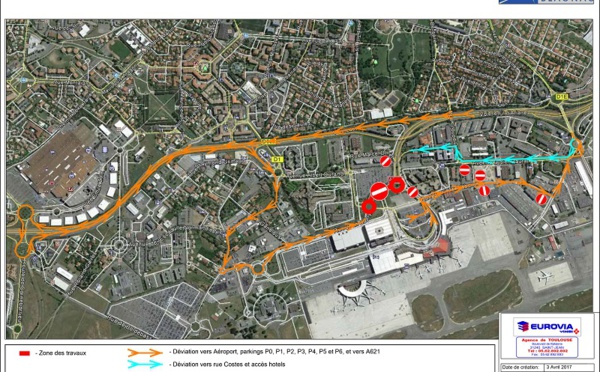 Aéroport Toulouse-Blagnac : accès routier modifiés en avril