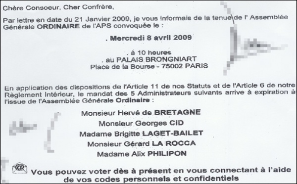 APS : les nouveaux candidats au CA ne lui disent pas merci !