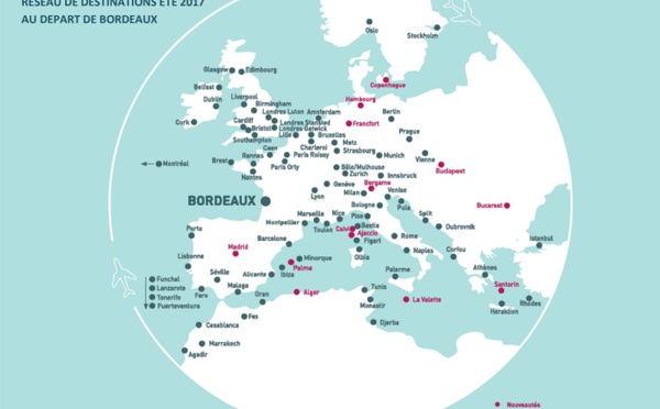 L'aéroport de Bordeaux a attiré 2,9 millions de passagers au 1er semestre 2017