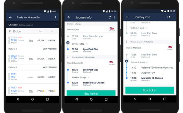 Trainline ajoute le suivi du trajet en temps réel à son application mobile