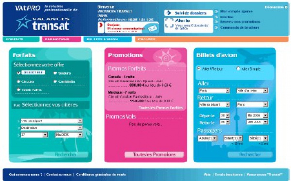 Vacances Transat lance son site BtoB !
