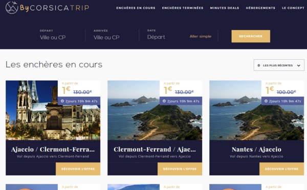 Air Corsica lance ses premières ventes aux enchères sur Corsica Trip