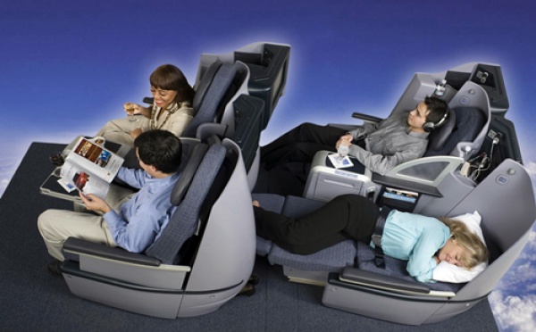 Continental Airlines : un nouveau fauteuil-lit en BusinessFirst®