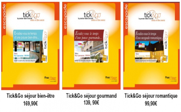 Fnac/Weekendesk lance 3 Tick and Go® Escapades
