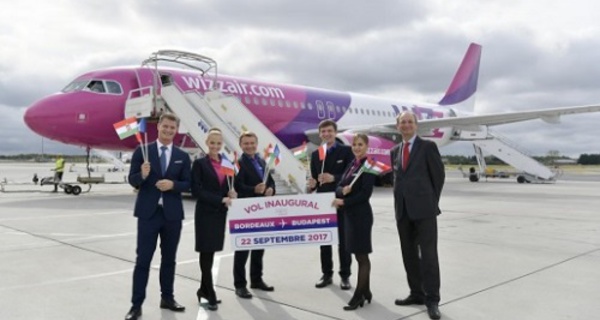 Wizz Air propose des vols hebdomadaires entre Bordeaux et Budapest