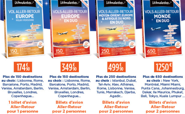 Wonderbox et MisterFly lancent les coffrets "vols aller-retour" vendus en agences !