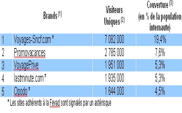 L'e-tourisme progresse de 7% en 2009