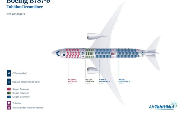 Les dreamliner d'Air Tahiti Nui ouverts à la vente