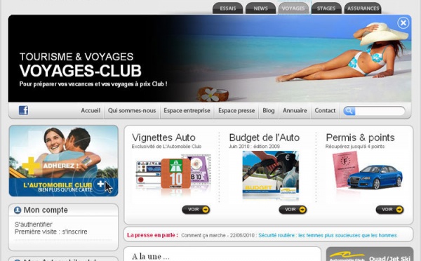 Voyages Loisirs en marque blanche sur le site de l’Automobile Club