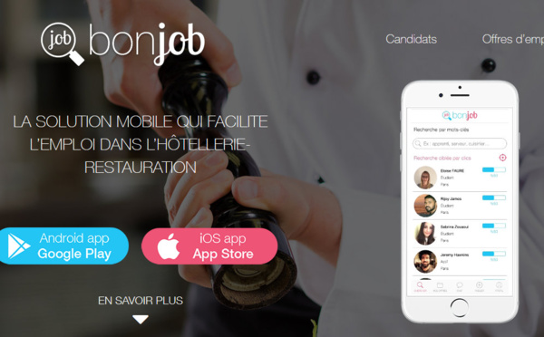 Emploi : BonJob, une solution mobile de recrutement dans l’hôtellerie-restauration