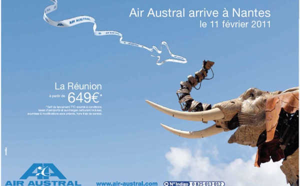 Air Austral : nouveau vol Nantes - Bordeaux vers la Réunion