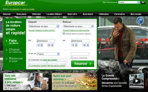 Europcar lance un nouveau site Internet