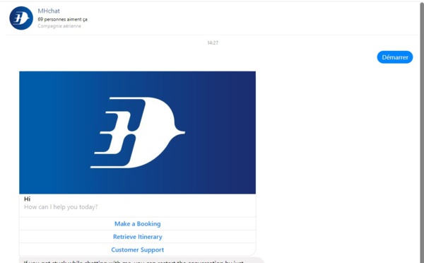 Malaysia Airlines : les réservations et le paiement via Facebook messenger