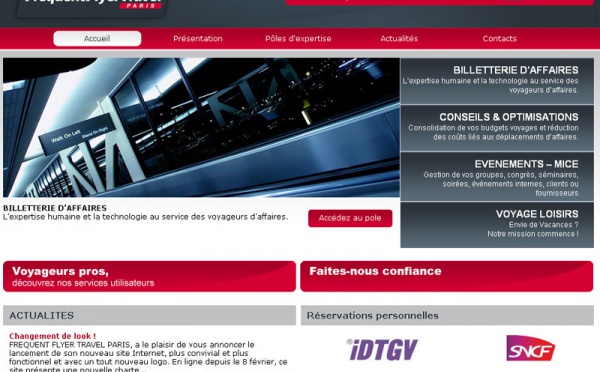 Frequent Flyer Travel Paris : nouveau site web et nouveau logo