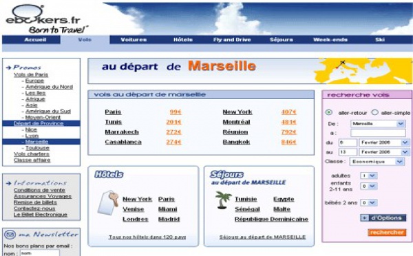 ebookers.fr lance des micro-sites dédiés aux régions