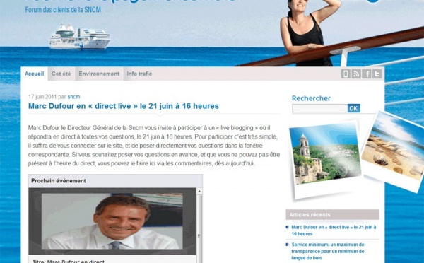 Web 2.0 : la SNCM donne la parole aux passagers