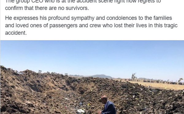 Addis Abeba : un avion d'Ethiopian Airlines s'écrase ce dimanche, 7 Français parmi les victimes (réactualisé à 14h)