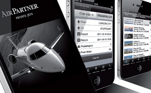 Air Partner : nouvelle appli iPhone pour vérifier la dispo d’un avion privé