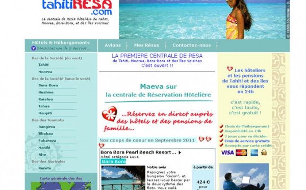 TahitiRésa.com, une nouvelle centrale hôtelière sur la Polynésie Française
