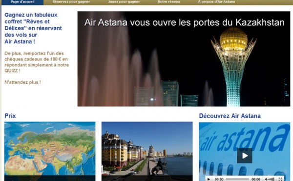 Air Astana fait gagner des chèques cadeaux et un coffret cadeau aux agences