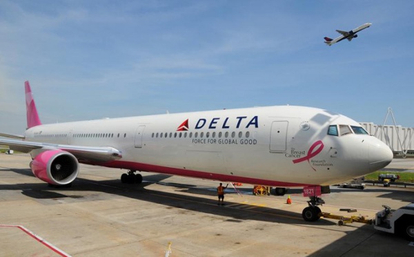 L’avion "rose" de Delta Airlines est à Nice