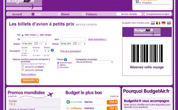 BudgetAir.fr veut grimper dans le Top 3 des agences en ligne françaises
