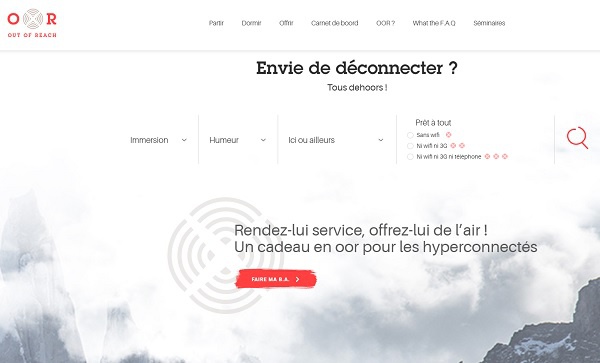 Start-up : Out Of Reach va créer le premier label garantissant "une évasion débranchée"
