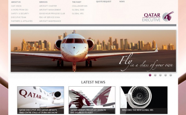 Qatar Airways : le site dédié aux jets privés fait peau neuve