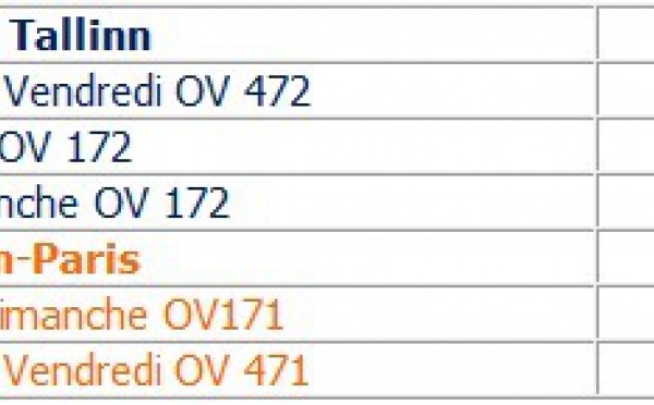 Estonian Air augmente ses fréquences entre Paris et Tallin pour toute l'année