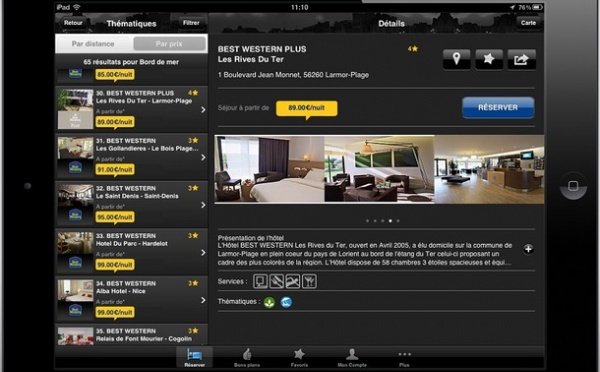 Best Western France lance une appli iPad pour les réservations